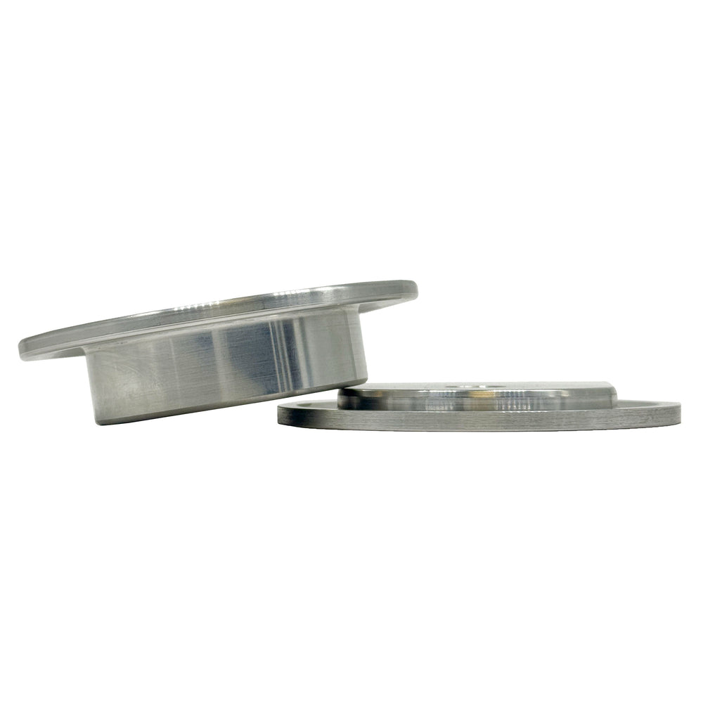 Insertable Double-Buff Safety Flanges showing shallow and deep recessed profiles