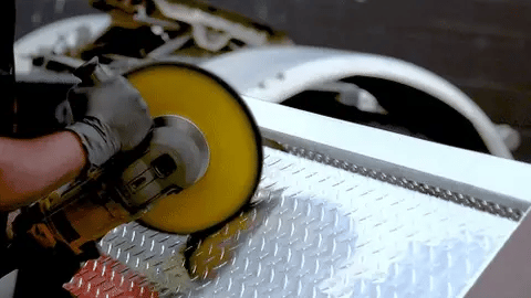 How do you polish diamond plate?