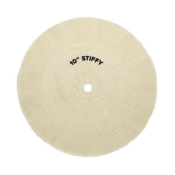 Assorted Specialty Stitched Buffing Wheels in various sizes and ply counts for efficient metal polishing.