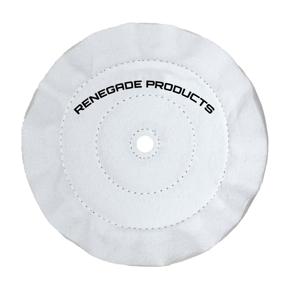 Variety of Specialty Stitched Buffing Wheels including flannel and spiral-sewn options for effective metal polishing.