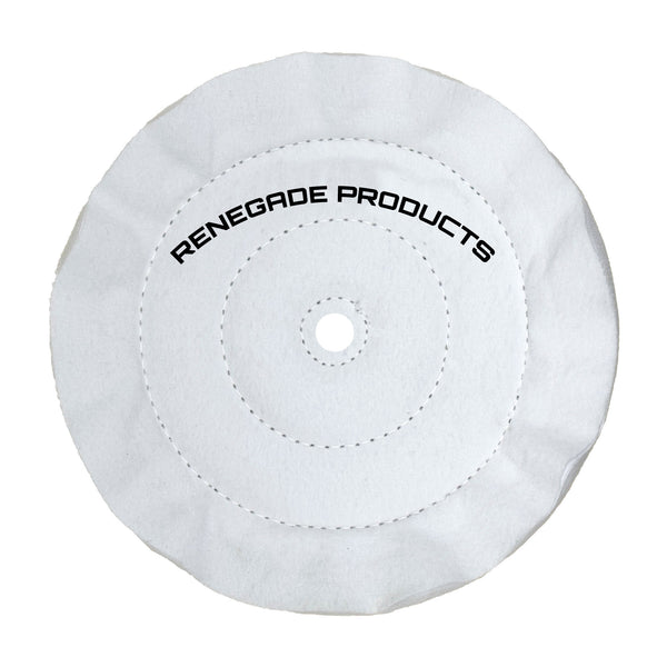 Assorted Specialty Stitched Buffing Wheels in various sizes and ply-counts for efficient and controlled metal polishing.