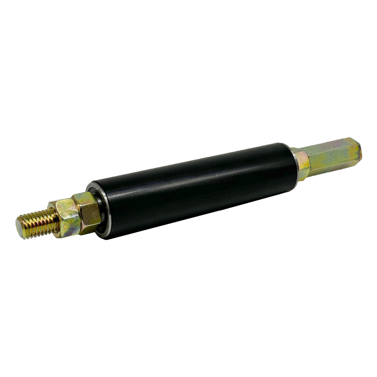 10-inch black anodized rotary sanding extender with stabilizing handle for deep reach sanding.