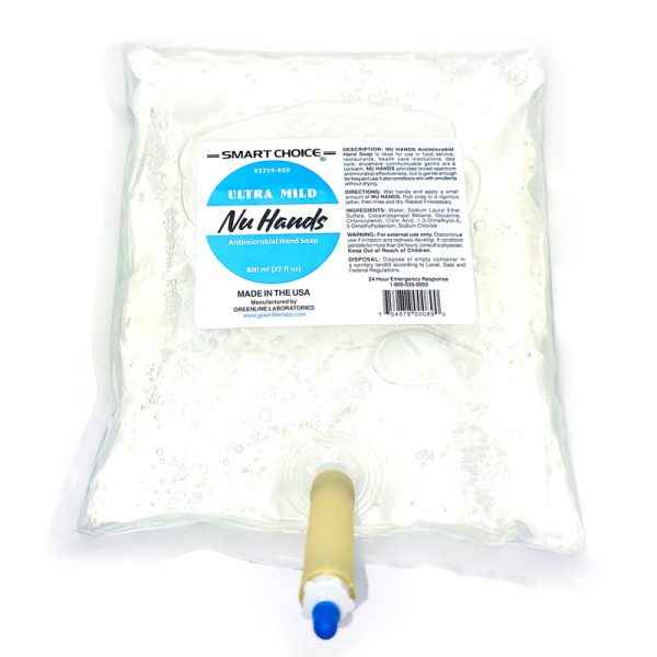 NU Hands 800 ML Bag Antimicrobial Hand Soap: Pro-Grade Cleanliness for Healthcare & Foodservice