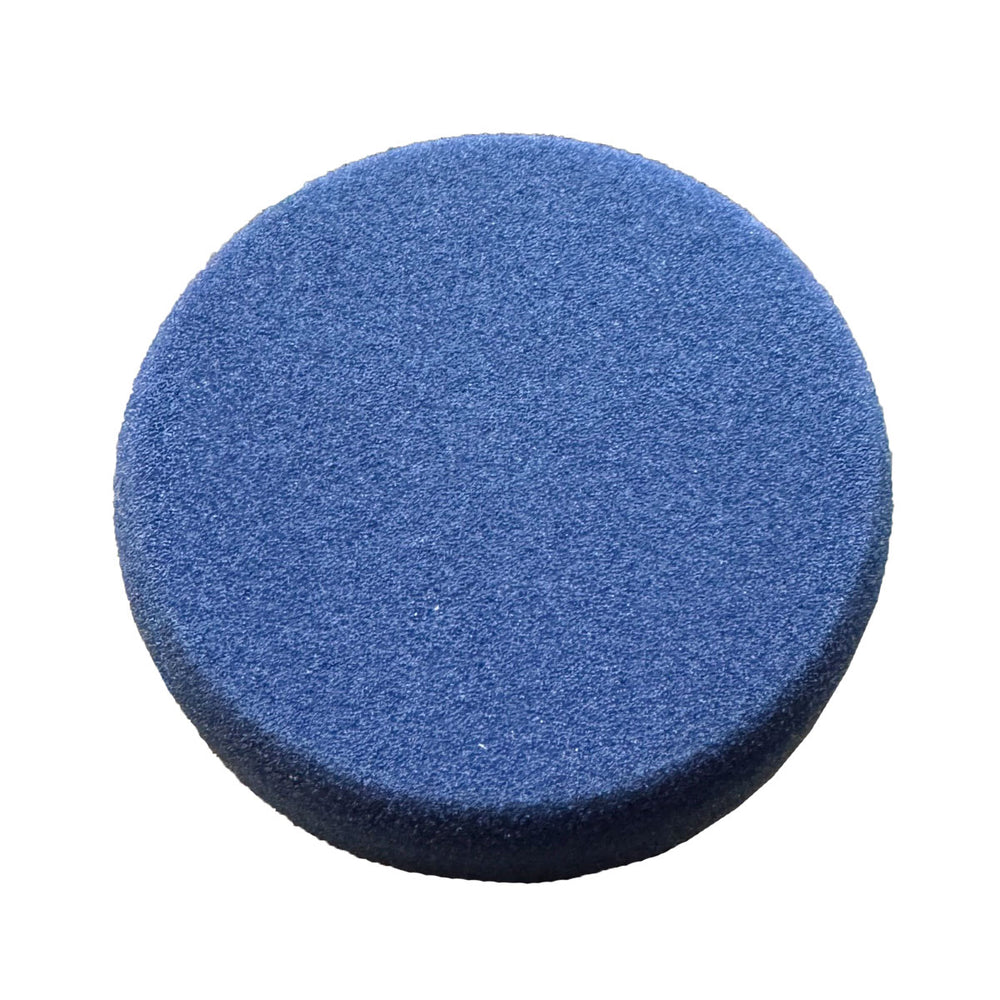 face of 3-inch foam polishing pad for metal and paint from renegade products usa, with hook and loop base for easy attachment.