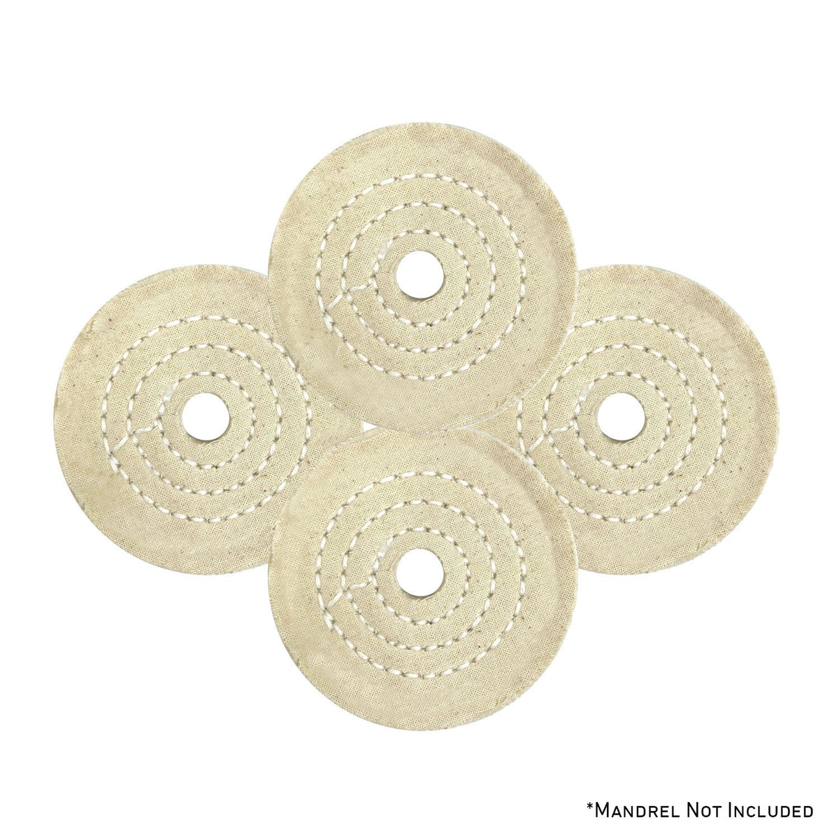 Assorted sizes of Mini Buffing Wheels with 1/2 arbor hole, suitable for detailed polishing on various machines.