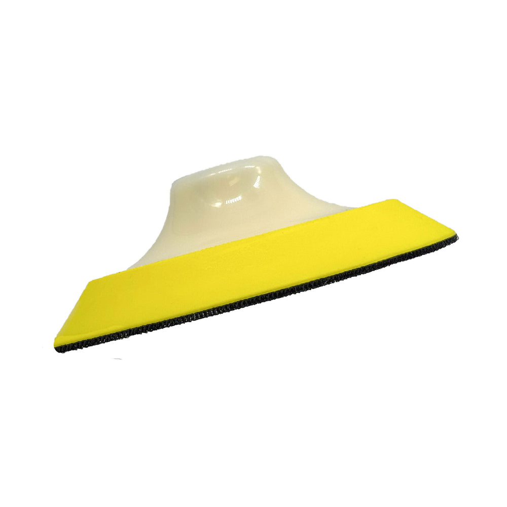5-inch Semi-Flex Backing Pad for Rotary Sanding with 5/8-inch-11 thread, durable polycarbonate construction, hook and loop face.