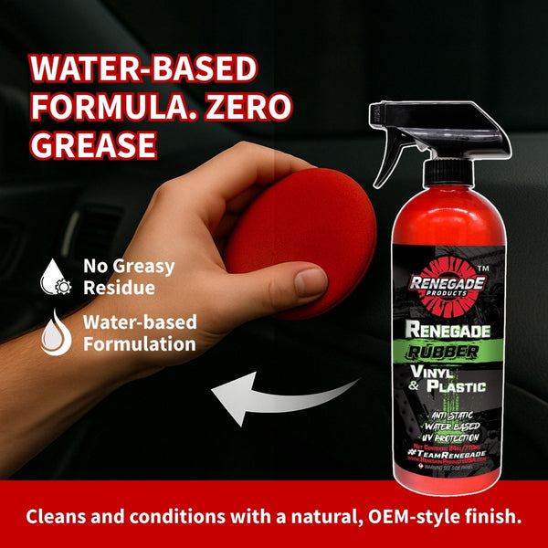 Conditionneur pour caoutchouc, vinyle et plastique Renegade