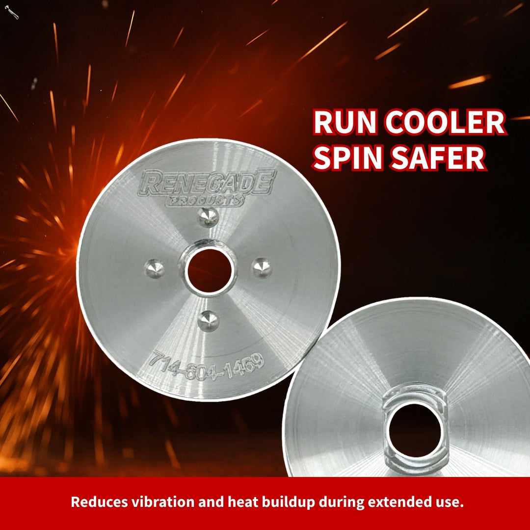 Insertable Safety Flanges for High Speed Polishing (For Buffing Wheels WITH Center Plates)
