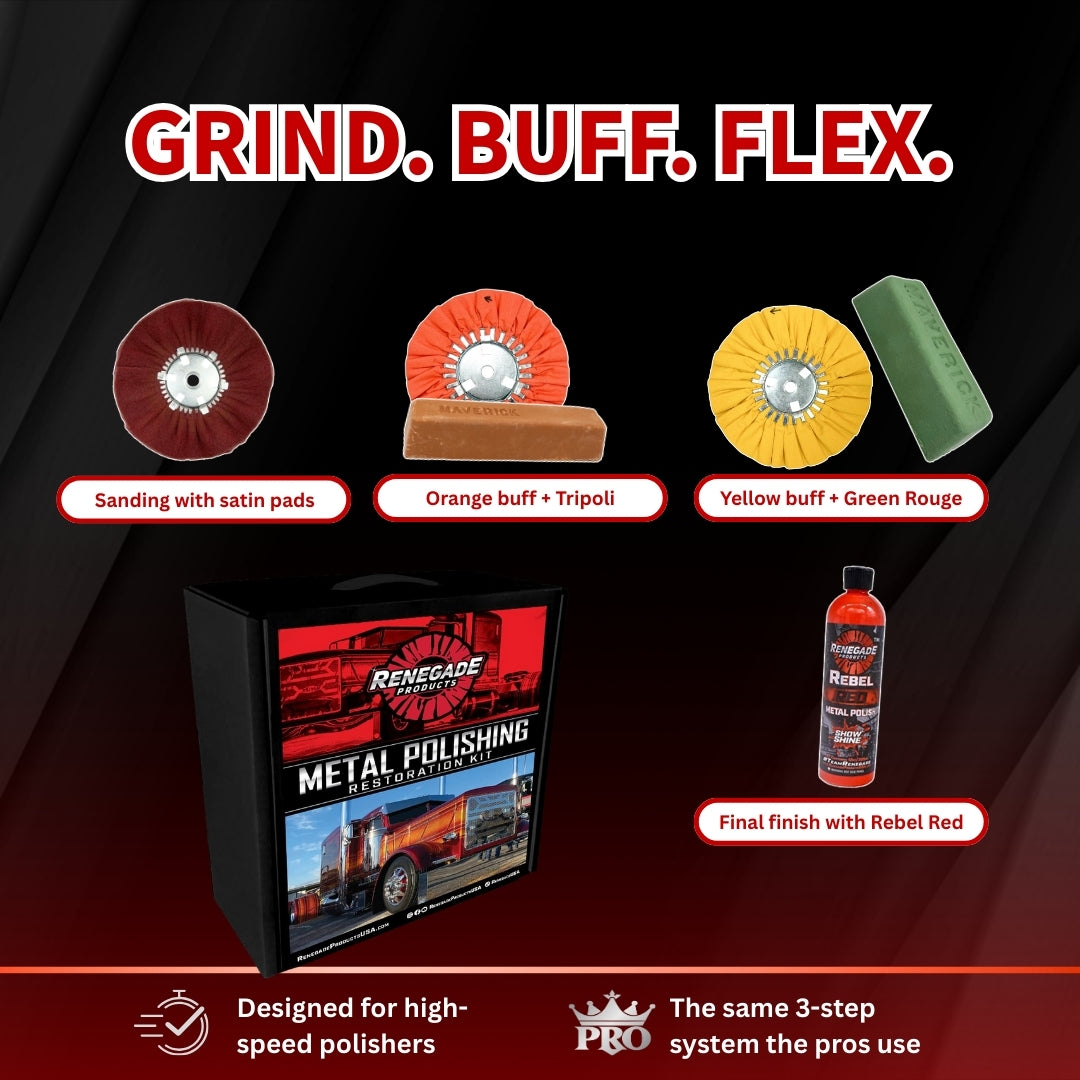 Big Rig Restoration Kit sanding, buffing and hand-finishing process