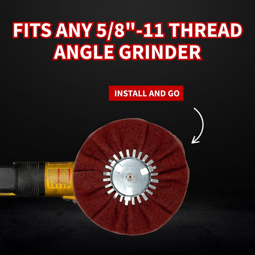 Ultra-Fine and Very Fine Satin Airway Buffing Wheel for Angle Grinders