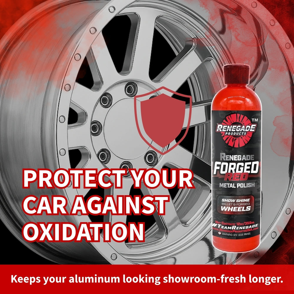 Forged Red protecting polished aluminum wheel against oxidation