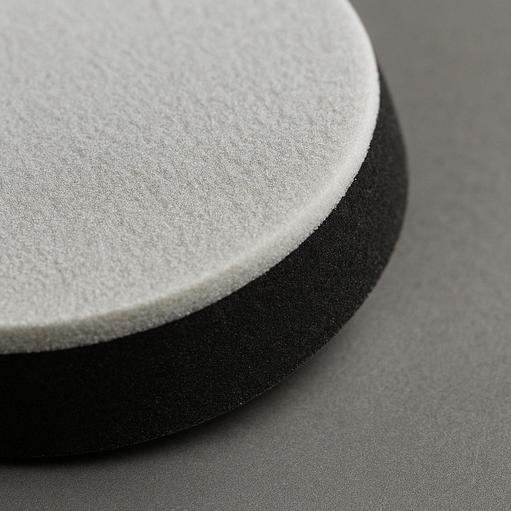 Three-pack of 5-inch extra-thick sanding interface pads, designed for even sanding with dual-action sanders.