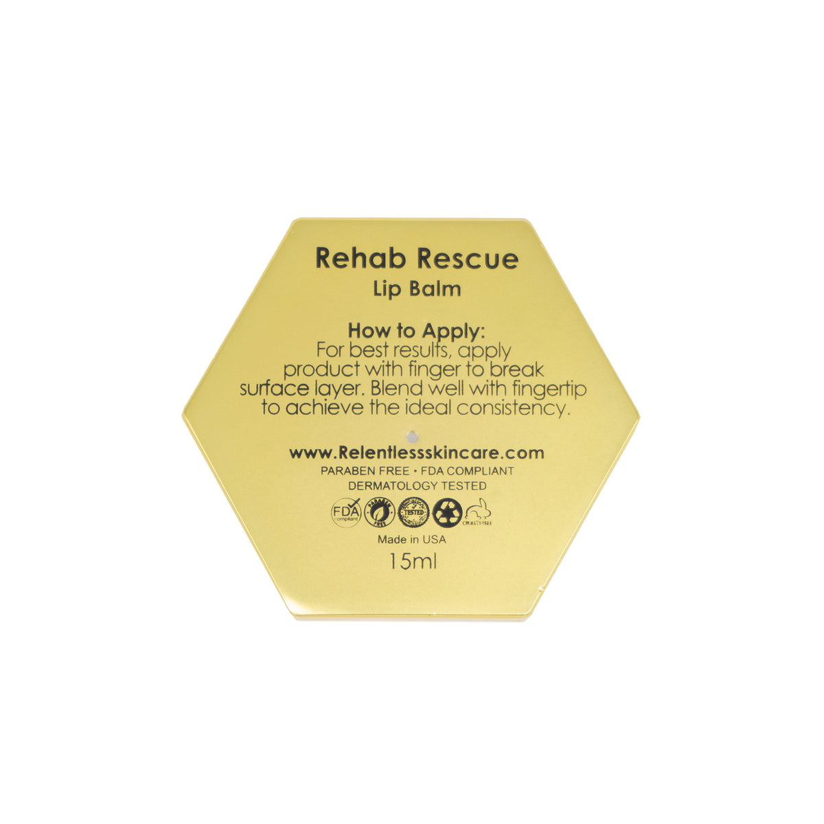 15 ml Rehab Lip Balm with a refill, showcased in elegant packaging, ideal for sensitive lip care and protection.
