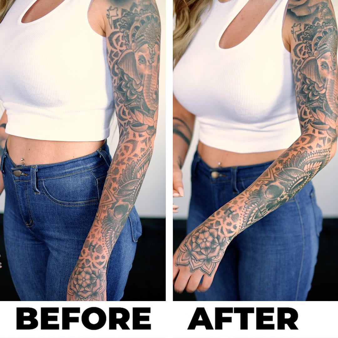 Alt text: 15 ml Rehab Tattoo Balm Hex featuring natural ingredients like argan oil, aloe vera, and coconut oil for tattoo and eyebrow care.