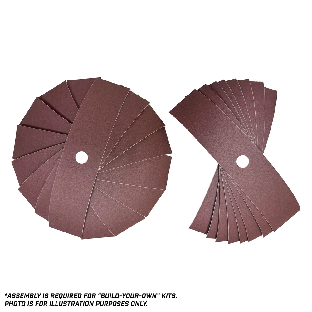 10-inch Renegade Abrasive Pinwheel designed for aggressive surface cleaning, featuring adjustable grit Aluminum-Oxide flaps for metal surfaces.