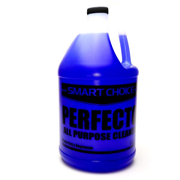 gallon bottle of Perfecto All Purpose Cleaner (blue) on a white background
