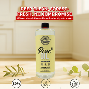 Nettoyant à l'huile de pin 80 : 80 % d'huile de pin pure - 946 ml et 3,8 L, désinfectant à base de plantes