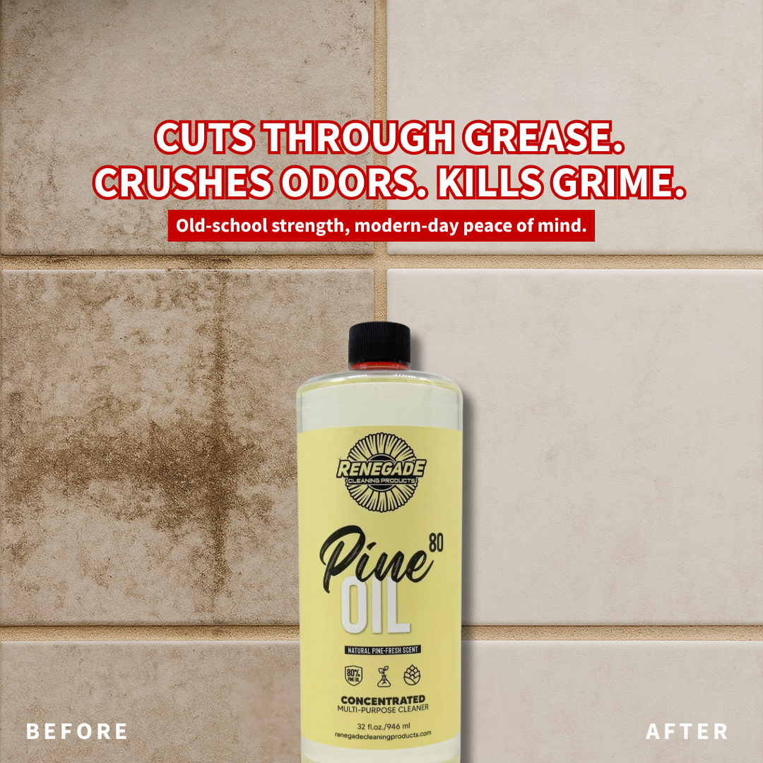 Pine Oil 80 cleaner cutting grease and grime before and after use