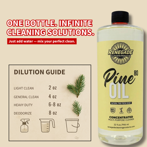 Nettoyant à l'huile de pin 80 : 80 % d'huile de pin pure - 946 ml et 3,8 L, désinfectant à base de plantes