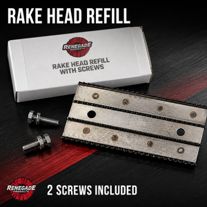 Rake Head Refill with Screws (for Single and Double-Handle Buffing Wheel Rakes)