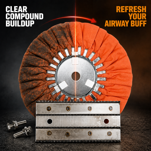Rake Head Refill with Screws (for Single and Double-Handle Buffing Wheel Rakes)