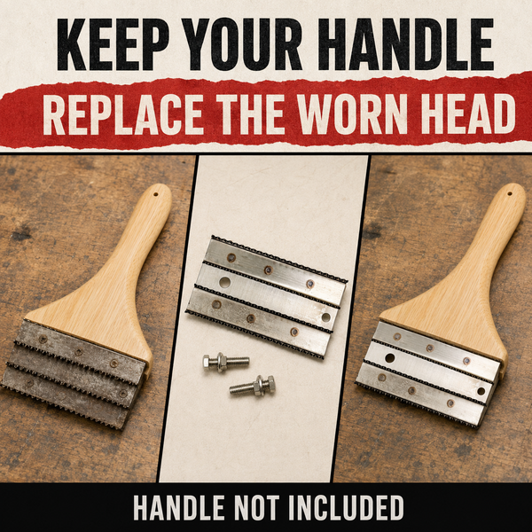 Rake Head Refill with Screws (for Single and Double-Handle Buffing Wheel Rakes)
