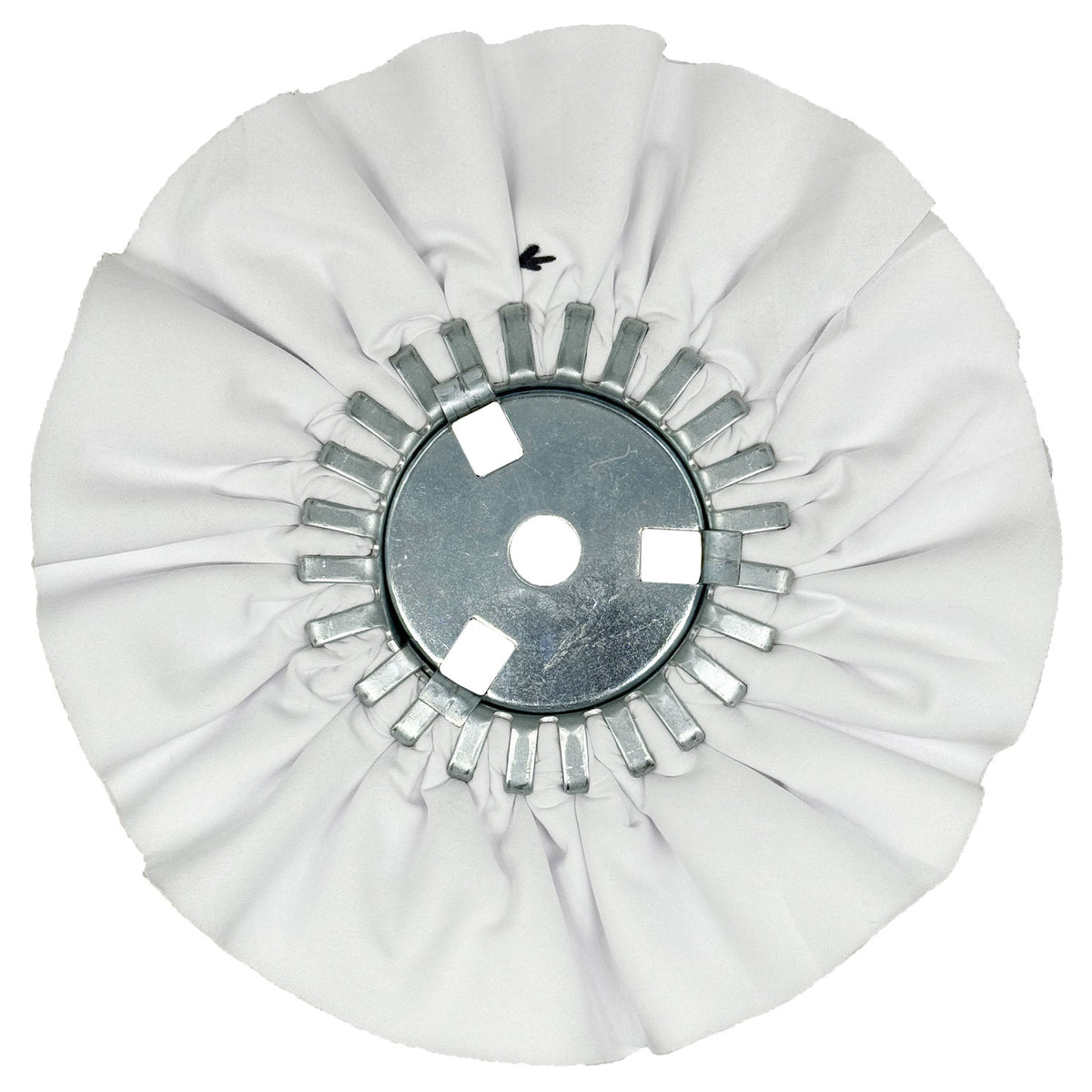 Alt text: Case Pack of 5 Airway Buffing Wheels for metal polishing, offering tailored stiffness and treatments for different metals.