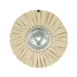 Array of 9 Solid-Center Airway Buffing Wheels in orange, yellow, red, and pink designed for metal polishing on various surfaces.