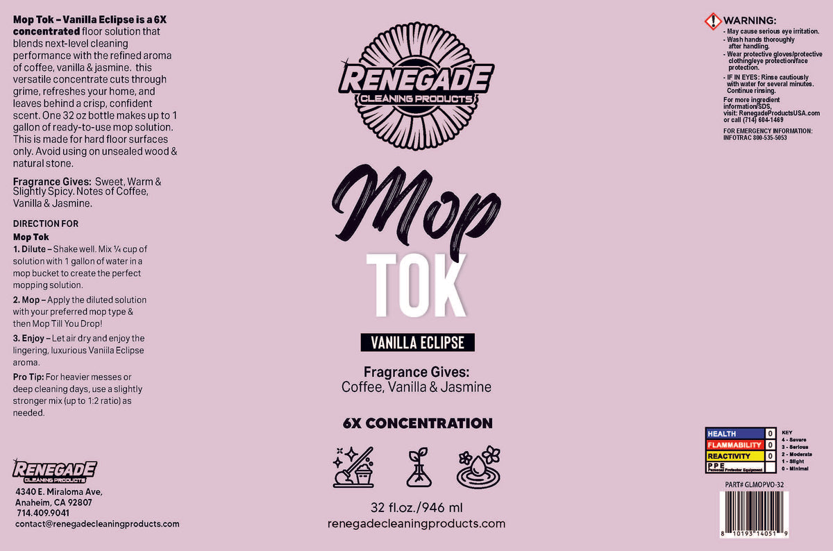 Mop Tok: 6X Concentrated Luxury Mop Soap Solution (32oz.)