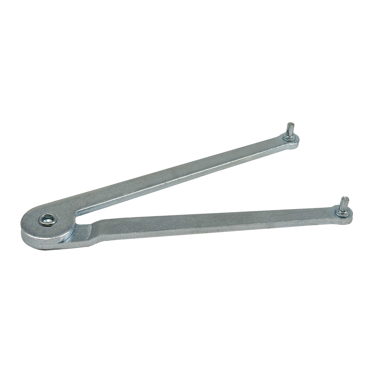 6-inch adjustable spanner wrench for tightening lock nuts and safety flanges on angle grinders.