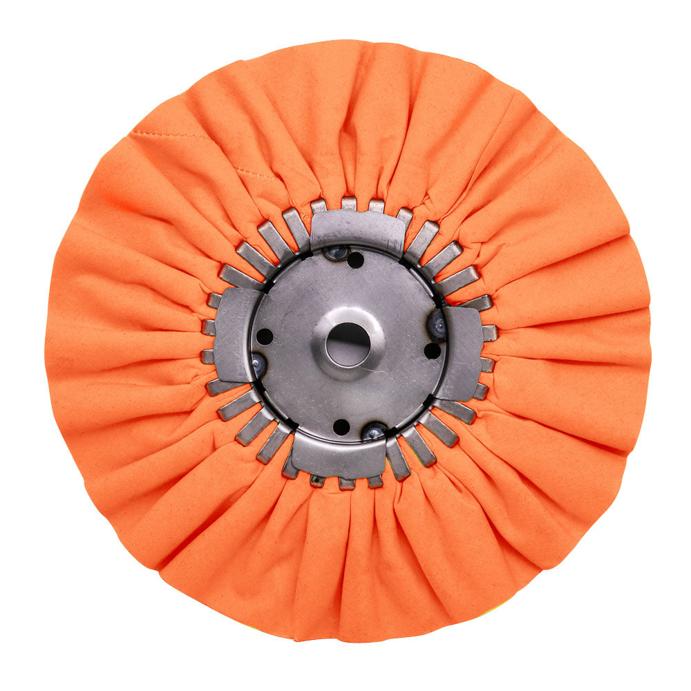 Renegade Products USA Orange Airway Buffing Wheel with Center Plate - High-Quality Buffing Tool for Efficient Polishing and Finishing