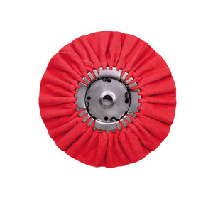Five-pack of Airway Buffing Wheels for metal polishing, offering various stiffness levels for tailored results.