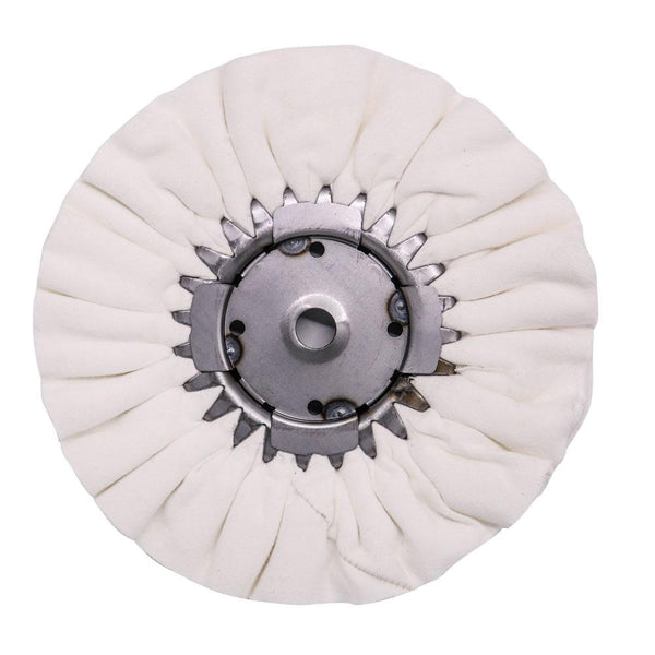 Case Pack of 5 Airway Buffing Wheels for metal polishing, with various treatments for different metals.