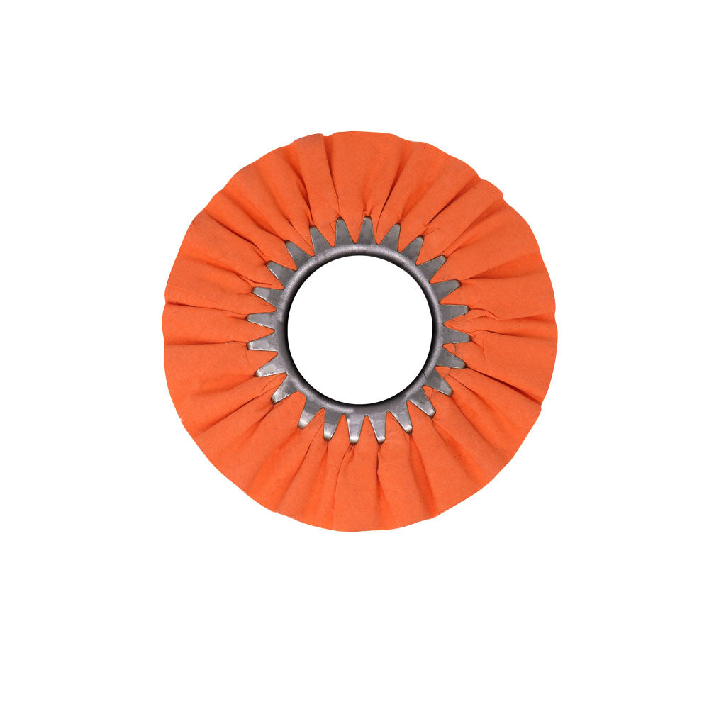 Case Pack of 5 Airway Buffing Wheels for metal polishing, offering various stiffness for optimal shine and performance.
