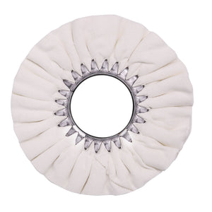 Case Pack of 5 Airway Buffing Wheels for metal polishing, featuring various stiffness levels tailored for different metals.