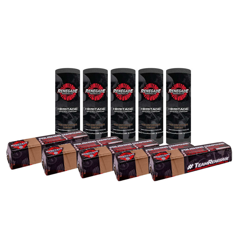 5-Pack Metal Polishing Compound Bars & Tubes (Bulk Deal)
