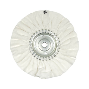 Assorted 9-inch Solid-Center Airway Buffing Wheels designed for metal polishing, available in different colors for specific metals.