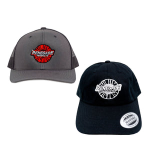 Renegade Products embroidered hat with polyester/cotton blend, snapback or clasp closure, supporting #TeamRenegade.