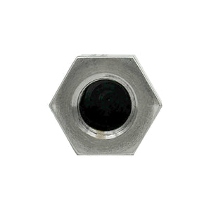 2-inch Hex Flange Adapter for Mini Airway Buffing Wheels, showing compatibility with safety flanges and buffing wheel.
