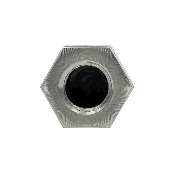 2-inch Hex Flange Adapter for Mini Airway Buffing Wheels, showing compatibility with safety flanges and buffing wheel.