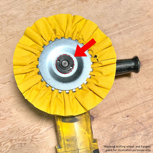 5/8'-11 steel lock nut for angle grinders, enhancing safety and durability in high-speed polishing.