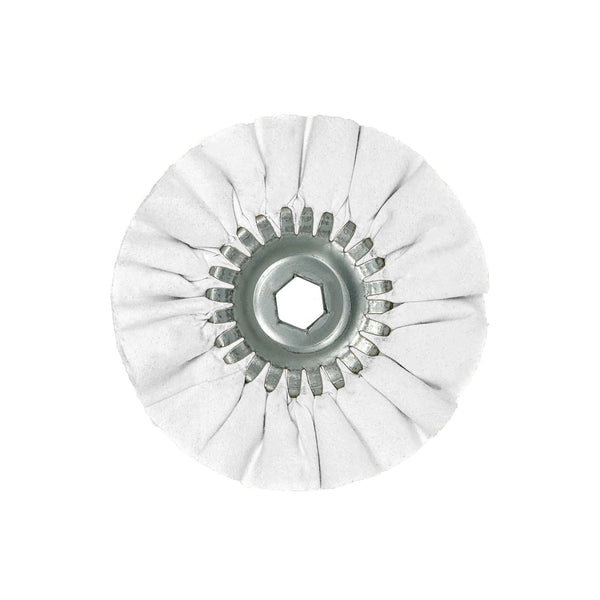 6-inch Mini Airway Buffing Wheels designed for metal polishing on variable speed grinders.
