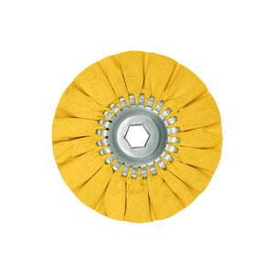 6-inch Mini Airway Buffing Wheels for precise polishing on metal surfaces with variable speed grinders.