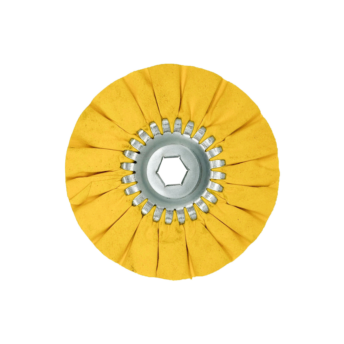 6-inch Mini Airway Buffing Wheels for precise polishing on metal surfaces with variable speed grinders.