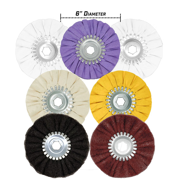 Ruedas de pulido Mini Airway de 6"