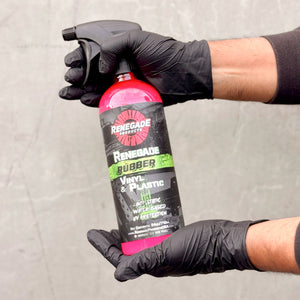 Box of 100 Black 4 Mil Nitrile Gloves, latex-free and powder-free, ideal for vehicle detailing and metal polishing.