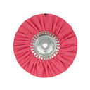 Assorted 9-inch Solid-Center Airway Buffing Wheels designed for metal polishing, available in multiple colors for different metal types.
