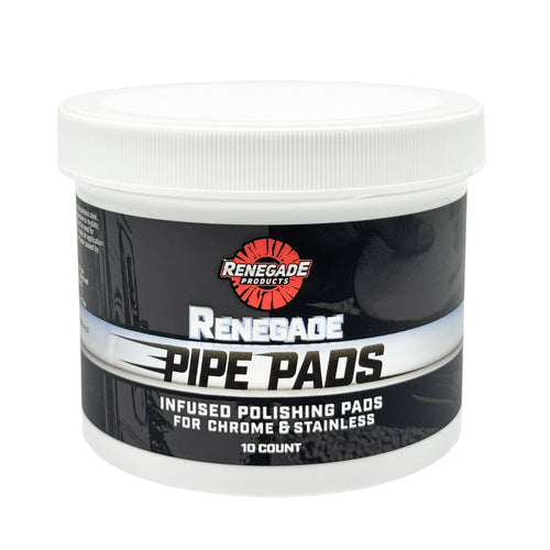 Jar of Renegade Pipe Pads with lid on a white background