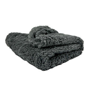 Three-pack of Super-Plush 16x16 inch Microfiber Towels with 470 GSM, ideal for gentle vehicle care and drying.