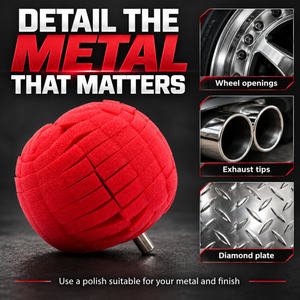 Renegade Drill-Powered Polishing Ball - High-Shine Metal & Wheel Detailer